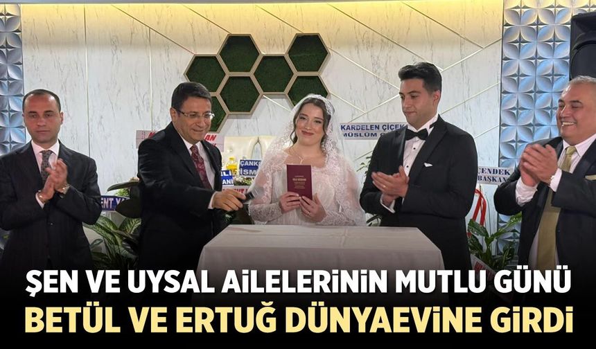 Çankırı’da görkemli düğün: Betül ve Ertuğ dünyaevine girdi
