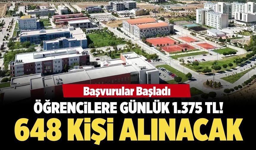 Üniversiteliler dikkat! Çankırı’da 648 kişi alınacak, ödeme belli oldu