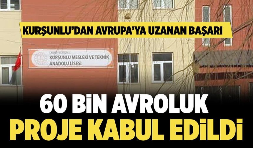 Türkiye’de kabul edilen 15 projeden biri Kurşunlu’dan çıktı!