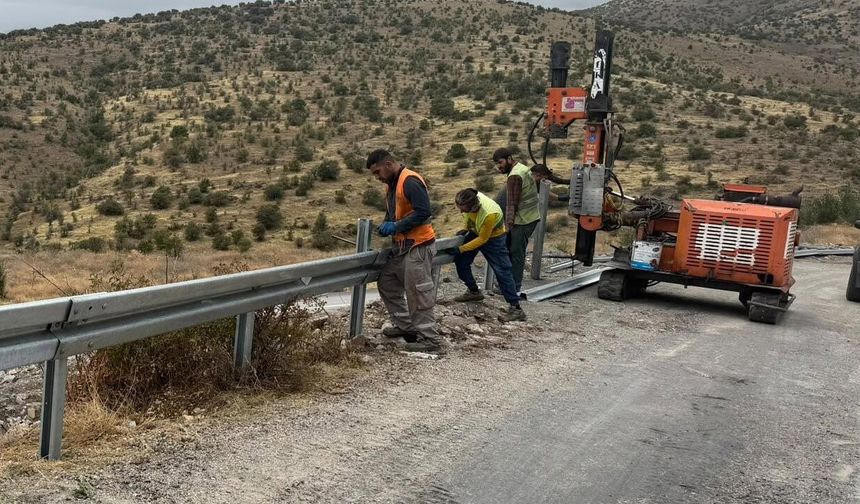 Korgun’da yayla yolunda güvenlik çalışması başladı