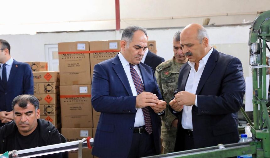 Vali Çakırtaş Şabanözü’nde mühimmat ve kimya tesislerini inceledi